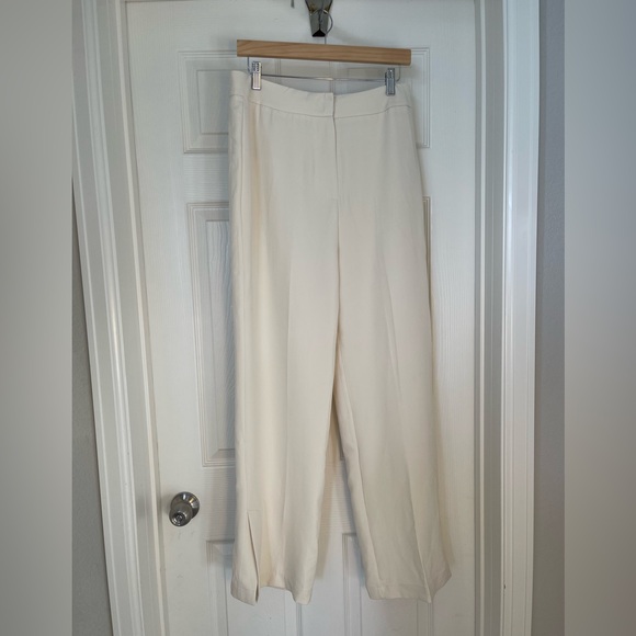 NWT Commense Solid Tube Top With Wide Leg Pants Set Cream Ivory Large - Picture 13 of 14